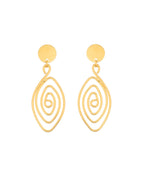 Jewels Nest Gold-Tone Spiral Drop Earrings For Women | Grocsy