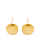Jewels Nest Gold-Tone Textured Disc Drop Earrings For Women | Grocsy