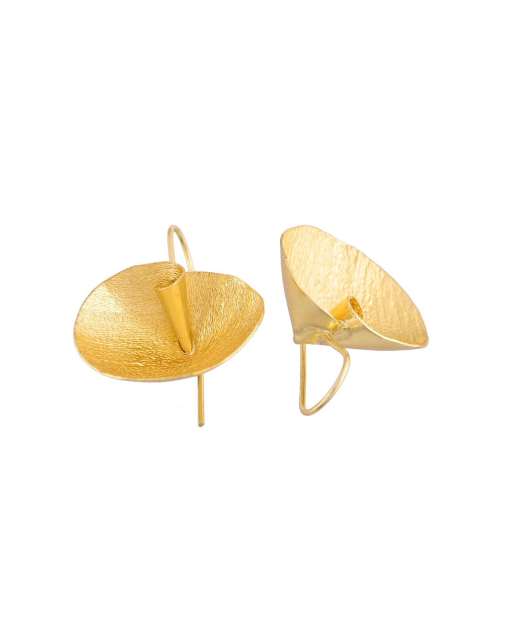 Jewels Nest Gold-Tone Textured Disc Drop Earrings For Women | Grocsy