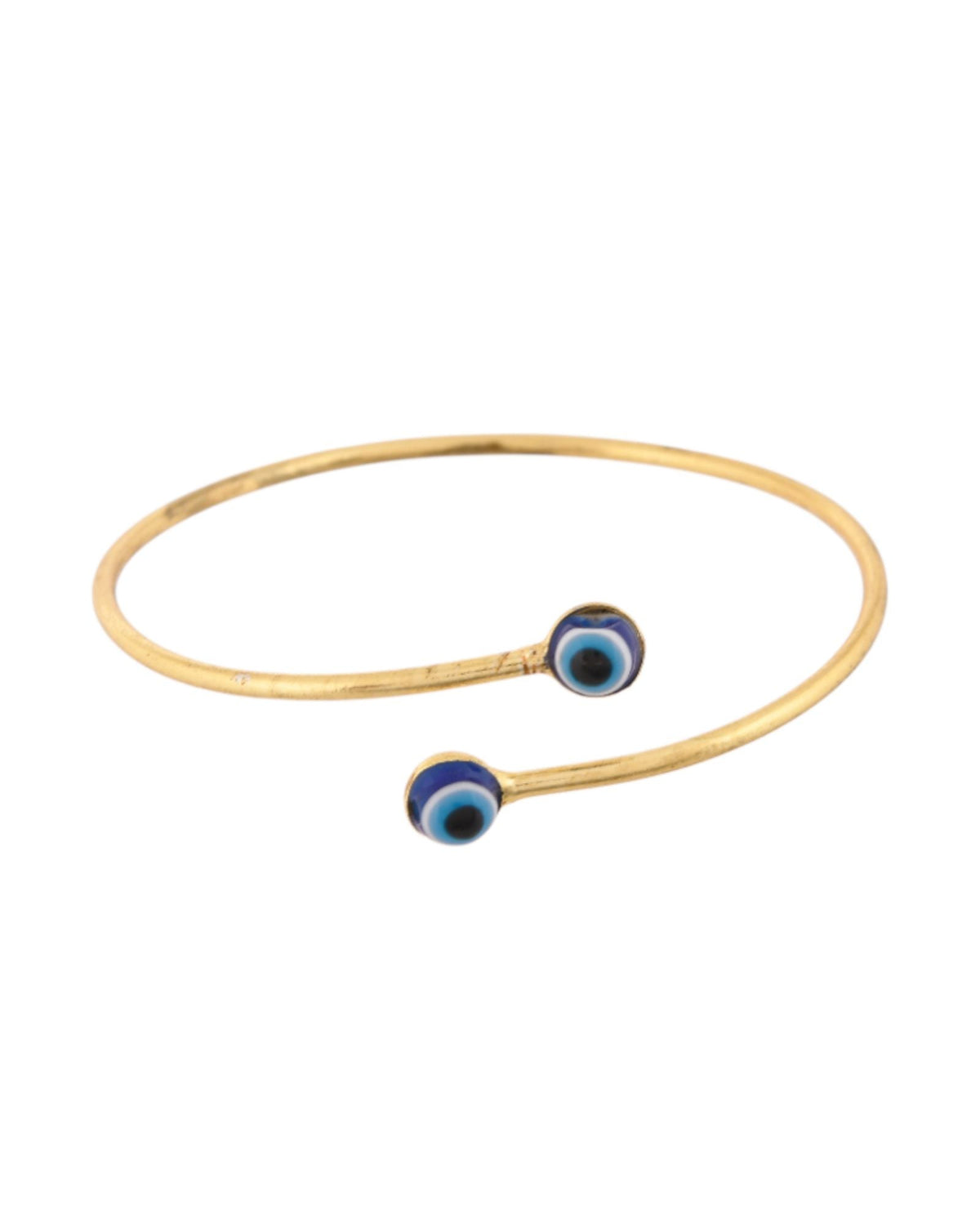 Jewels Nest Gold-Tone Evil Eye Adjustable Open Kada Bracelet For Women | Grocsy