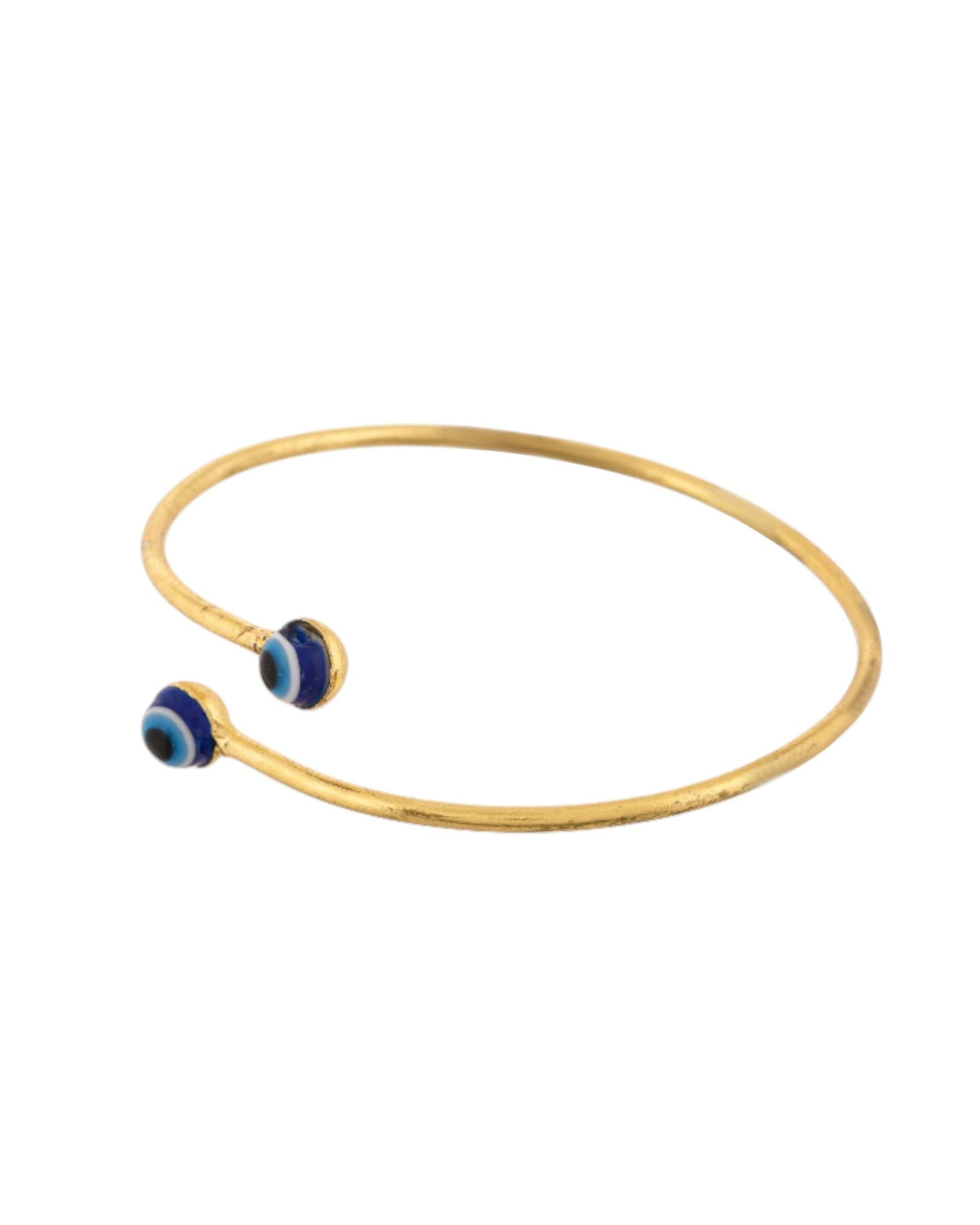 Jewels Nest Gold-Tone Evil Eye Adjustable Open Kada Bracelet For Women | Grocsy