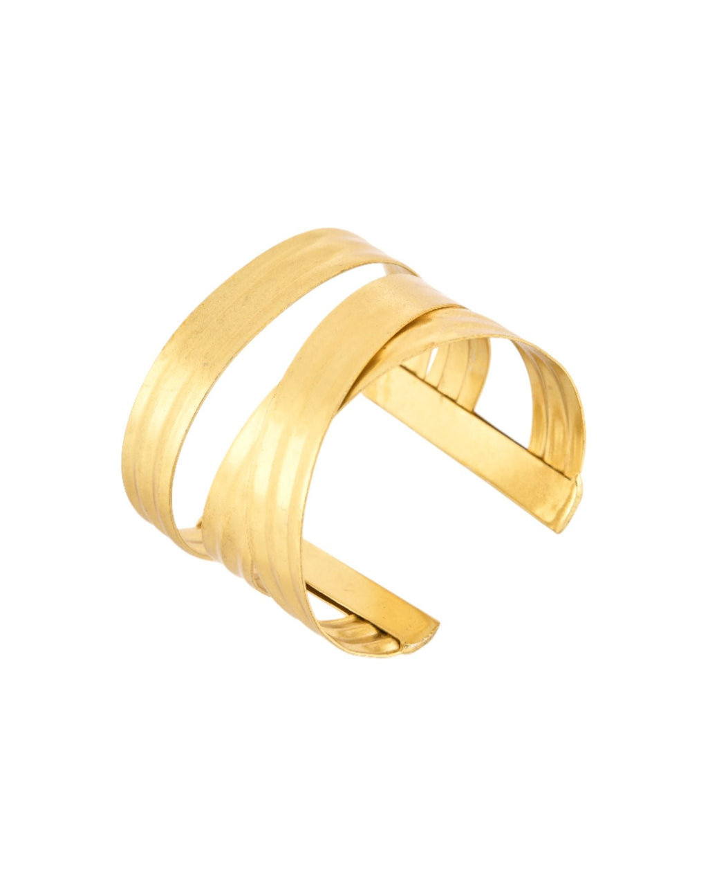 Jewels Nest Gold-Tone Layered Statement Cuff Bracelet For Women | Grocsy