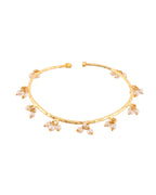 Jewels Nest Gold-Tone Pearl Charm Adjustable Kada Bracelet For Women | Grocsy