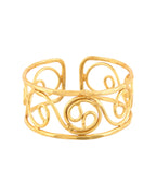 Jewels Nest Gold-Tone Spiral Open Cuff Bracelet For Women | Grocsy