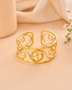 Jewels Nest Gold-Tone Spiral Open Cuff Bracelet For Women | Grocsy
