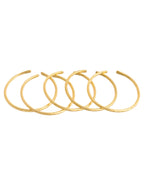 Jewels Nest Gold-Tone Textured Open Cuff Bangles Set For Women (Set Of 6) | Grocsy