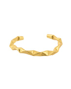 Jewels Nest Gold-Tone Crinkle Textured Open Bangles Set For Women | Grocsy