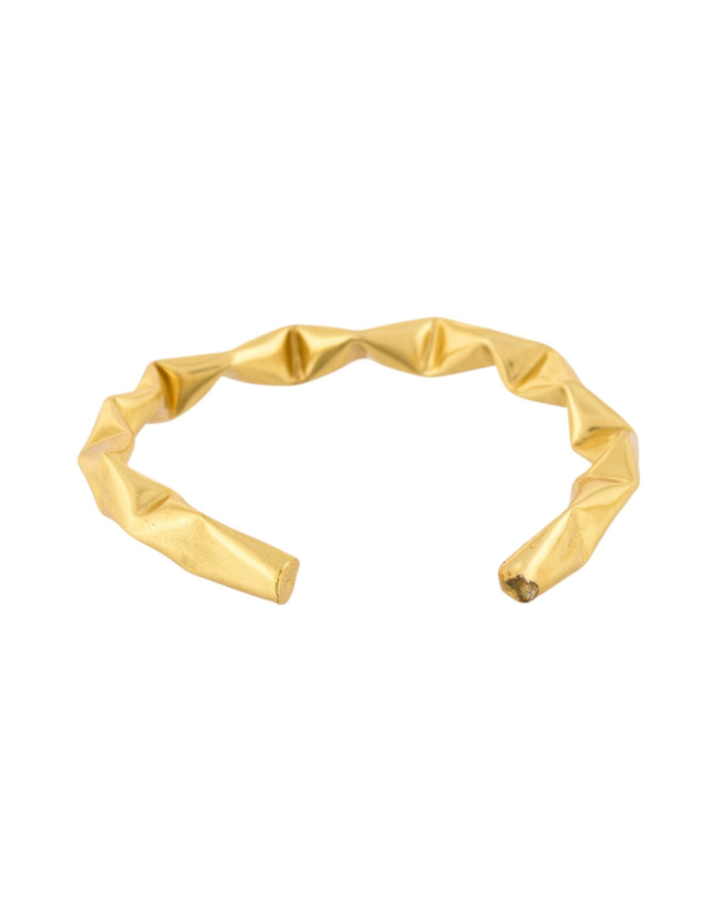 Jewels Nest Gold-Tone Crinkle Textured Open Bangles Set For Women | Grocsy