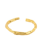 Jewels Nest Gold-Tone Organic Textured Open Bangles Set For Women | Grocsy