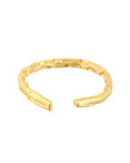 Jewels Nest Gold-Tone Organic Textured Open Bangles Set For Women | Grocsy