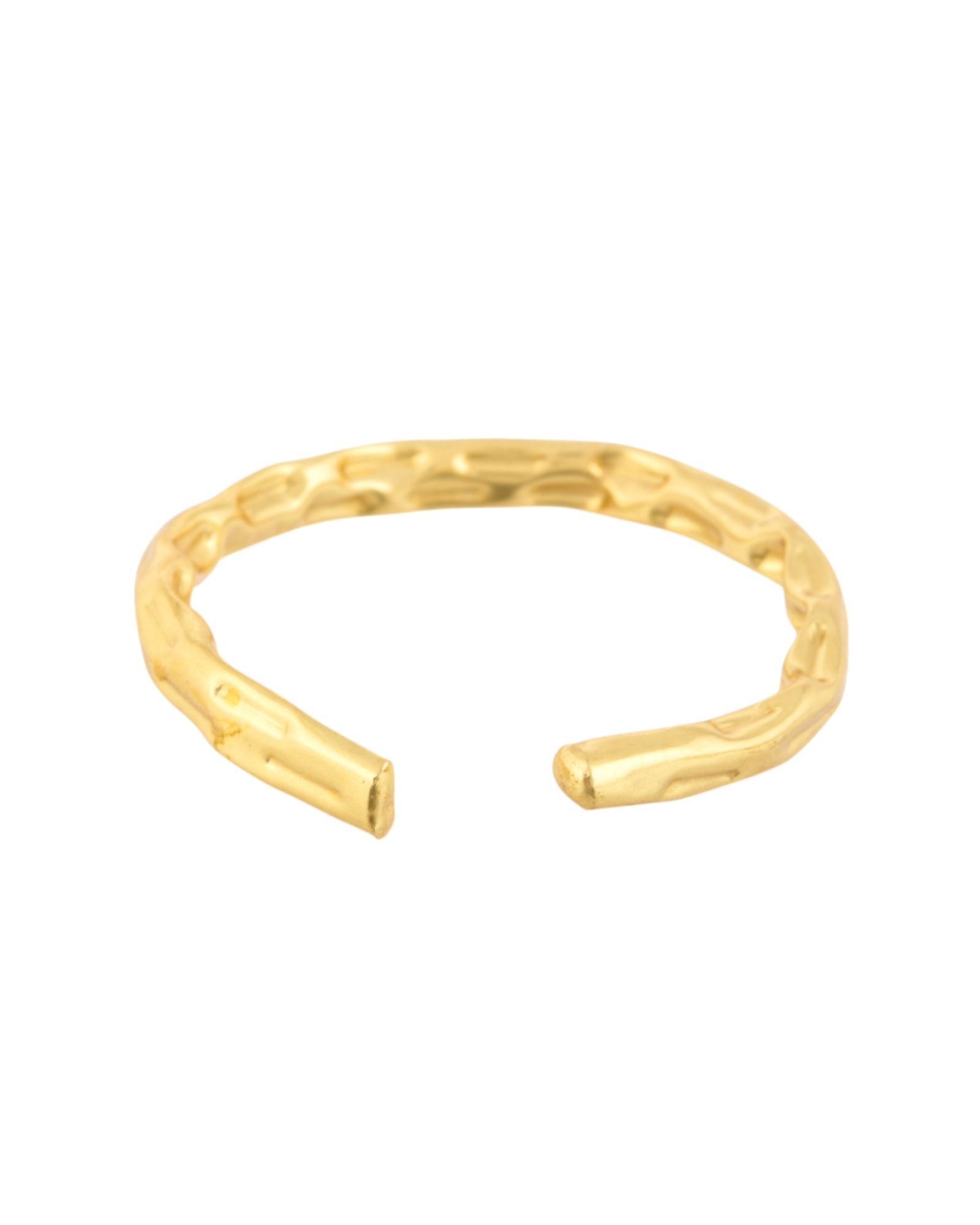 Jewels Nest Gold-Tone Organic Textured Open Bangles Set For Women | Grocsy