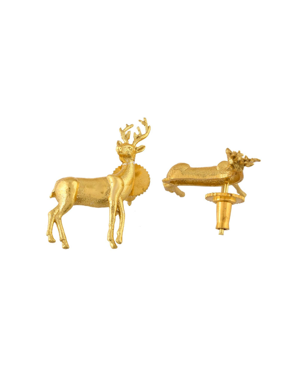 Jewels Nest Gold-Tone Deer Motif Necklace & Stud Earrings Jewellery Set For Women | Grocsy