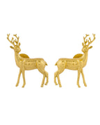 Jewels Nest Gold-Tone Deer Motif Necklace & Stud Earrings Jewellery Set For Women | Grocsy
