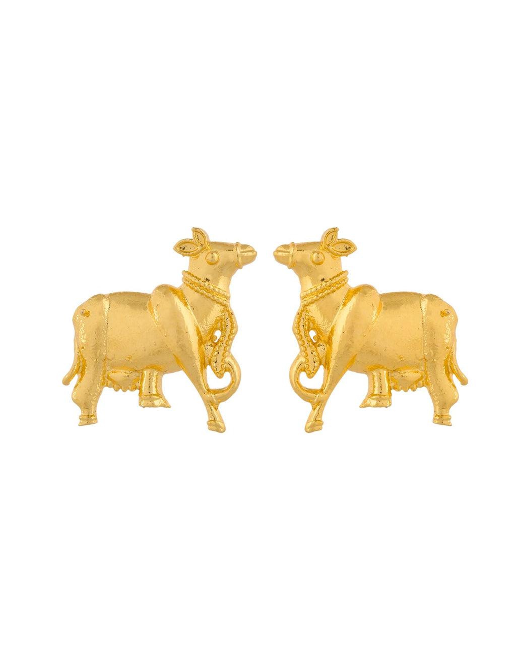 Jewels Nest Gold-Tone Elephant Motif Necklace & Stud Earrings Set For Women | Animal Theme Statement Jewellery | Grocsy