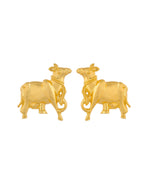 Jewels Nest Gold-Tone Elephant Motif Necklace & Stud Earrings Set For Women | Animal Theme Statement Jewellery | Grocsy