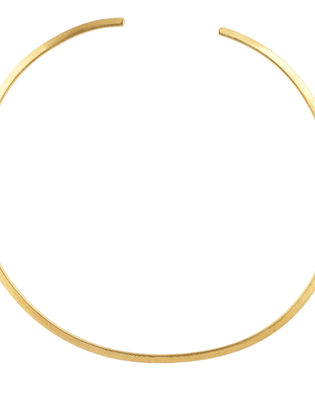 Jewels Nest Gold-Tone Minimal Collar Necklace For Women | Sleek Flat Chain Statement Jewellery | Grocsy