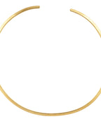 Jewels Nest Gold-Tone Minimal Collar Necklace For Women | Sleek Flat Chain Statement Jewellery | Grocsy