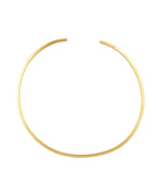 Jewels Nest Gold-Tone Minimal Collar Necklace For Women | Sleek Flat Chain Statement Jewellery | Grocsy