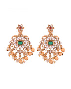 Jewels Nest Gold-Tone Kundan Choker Necklace Set With Red Stones & Pearl Drops | Grocsy