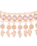 Jewels Nest Gold-Tone Kundan Choker Necklace Set With Pearl Drops & Maang Tikka | Grocsy