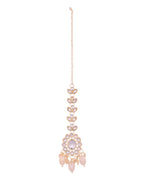 Jewels Nest Gold-Tone Kundan Choker Necklace Set With Pearl Drops & Maang Tikka | Grocsy