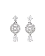 Jewels Nest Silver-Plated And Crystal Drop Necklace Set With Matching Earrings | Grocsy
