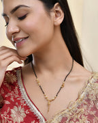Jewels Nest Traditional Gold-Polished Double-Strand Mangal Sutra | Grocsy