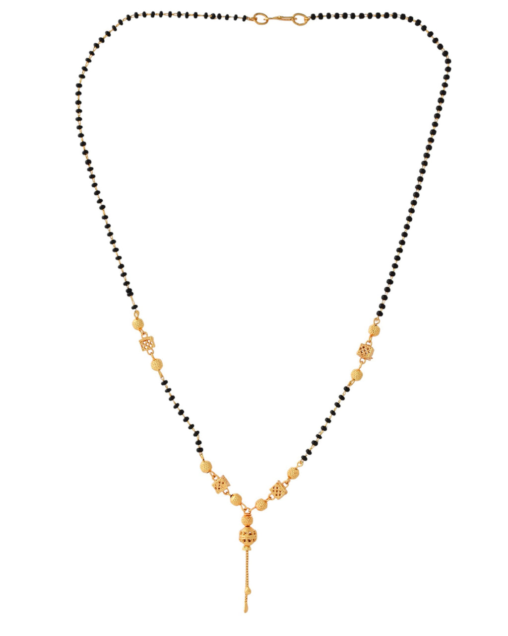 Jewels Nest Traditional Gold-Polished Double-Strand Mangal Sutra | Grocsy