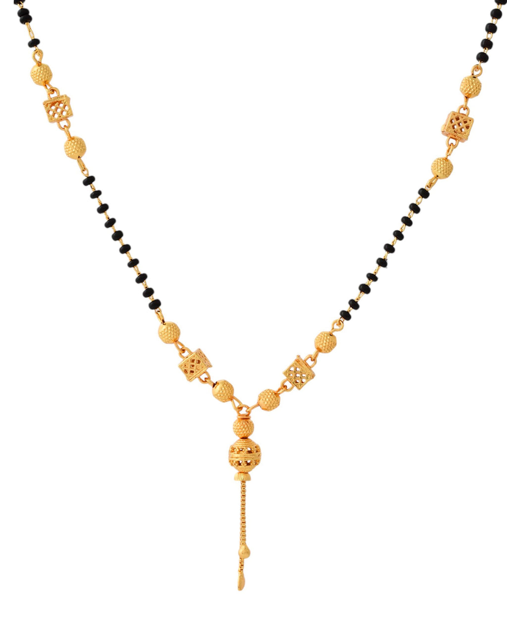 Jewels Nest Traditional Gold-Polished Double-Strand Mangal Sutra | Grocsy