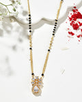 Jewels Nest Elegant Floral Pendant Gold-Polished Mangal Sutra | Grocsy