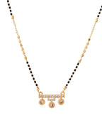 Jewels Nest Sleek Crystal Drop Gold-Polished Mangal Sutra | Grocsy
