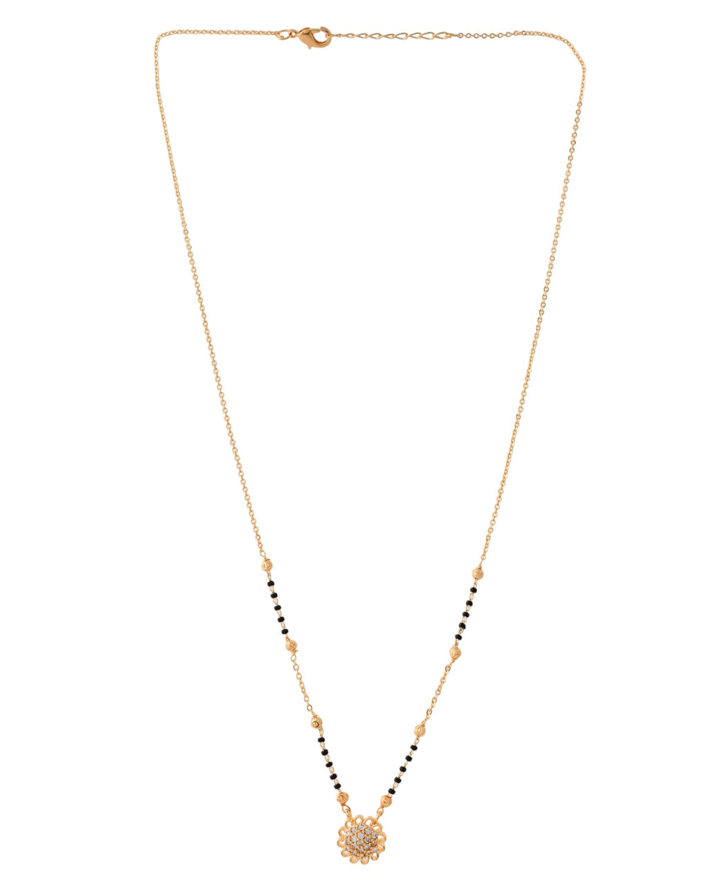 Jewels Nest Floral Bloom Gold-Polished Mangal Sutra | Grocsy