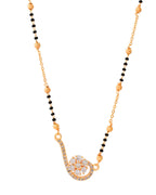Jewels Nest Elegant Swirl Gold-Polished Mangal Sutra | Grocsy