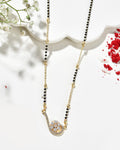Jewels Nest Elegant Swirl Gold-Polished Mangal Sutra | Grocsy