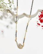 Jewels Nest Elegant Swirl Gold-Polished Mangal Sutra | Grocsy