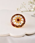 Jewels Nest Traditional Kundan Gold-Polished Rings | Grocsy