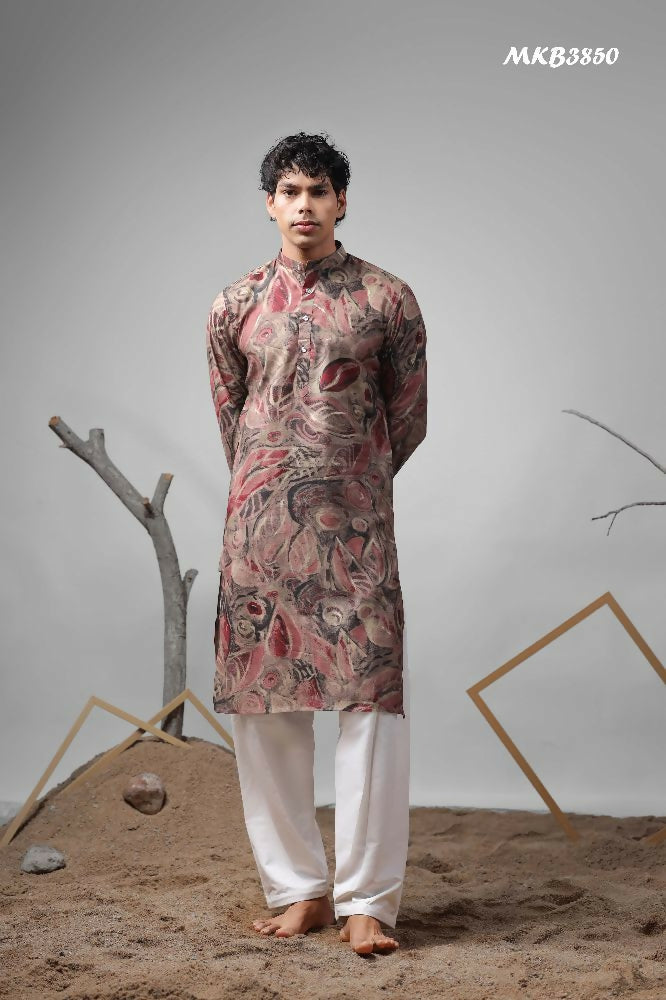 Multicolor Modal Silk Designer Printed Kurta Set - Mahotsav | Grocsy