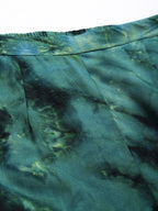 Jainish Women's Olive Green Tie Dye Printed Rayon Kaftan Tunic With Trousers | Grocsy