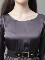 Jainish Women's stylish Co-ords with belt - JCharcoal | Grocsy