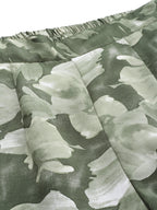 Jainish Women's Olive Green Printed Crop Top With Palazzos | Grocsy