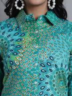 Jainish Women's WoGreen Printed Shirt and Trouser Co-ords Set | Grocsy