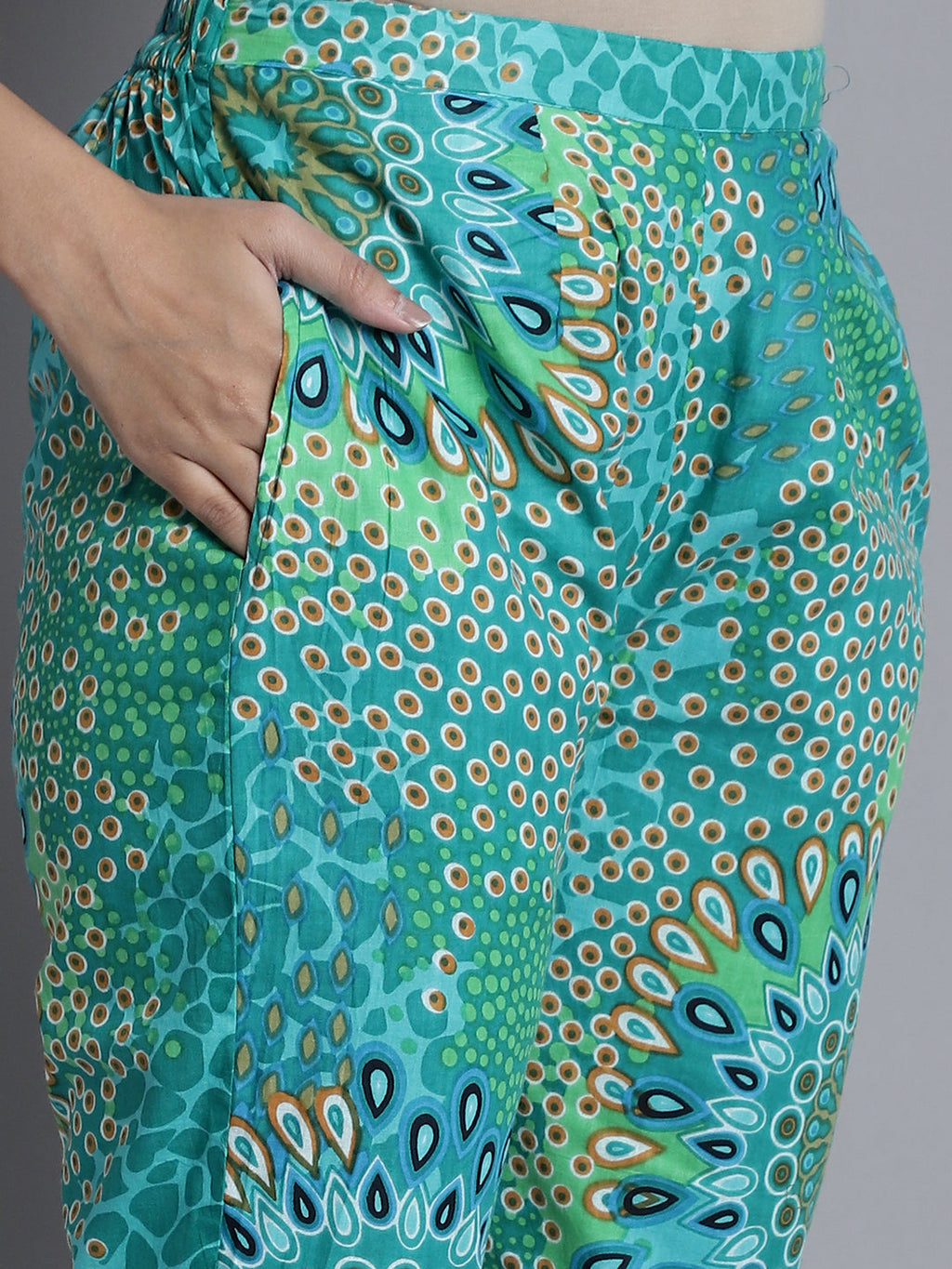 Jainish Women's WoGreen Printed Shirt and Trouser Co-ords Set | Grocsy