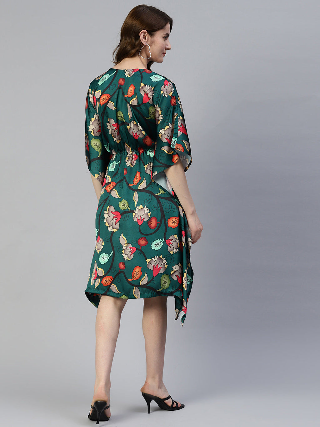 Jainish Women's Green Kaaftan dress | Grocsy