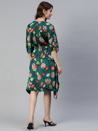 Jainish Women's Green Kaaftan dress | Grocsy
