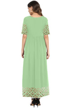 Janasya Light Green Poly Crepe Gold Print Flared kurta | Grocsy