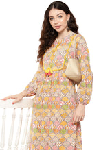 Janasya Multicolor Cotton Ethnic Motifs A-Line Kurta | Grocsy