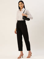 Jainish Women's White Solid Shirt Style Top | Grocsy