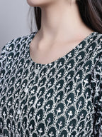Jainish Women's WoChikankari & Sequins Work Empire Top - Olive | Grocsy