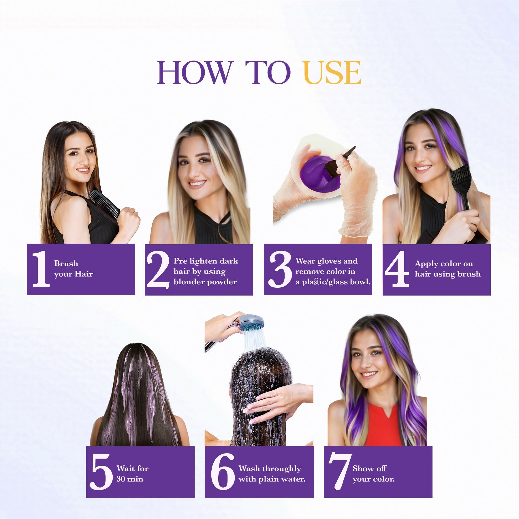Cosglam Semi Permanent Hair Color for Women & Men (#62 Midnight Violet) | Grocsy