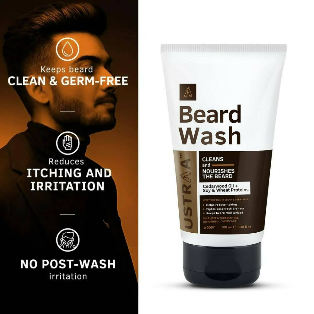Ustraa Beard Wash (Woody) | Grocsy